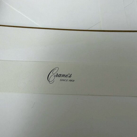 CRANES Fine Writing Paper 18 sheets + Envelopes Cream Gold Partially Used Boxed - Picture 7 of 10